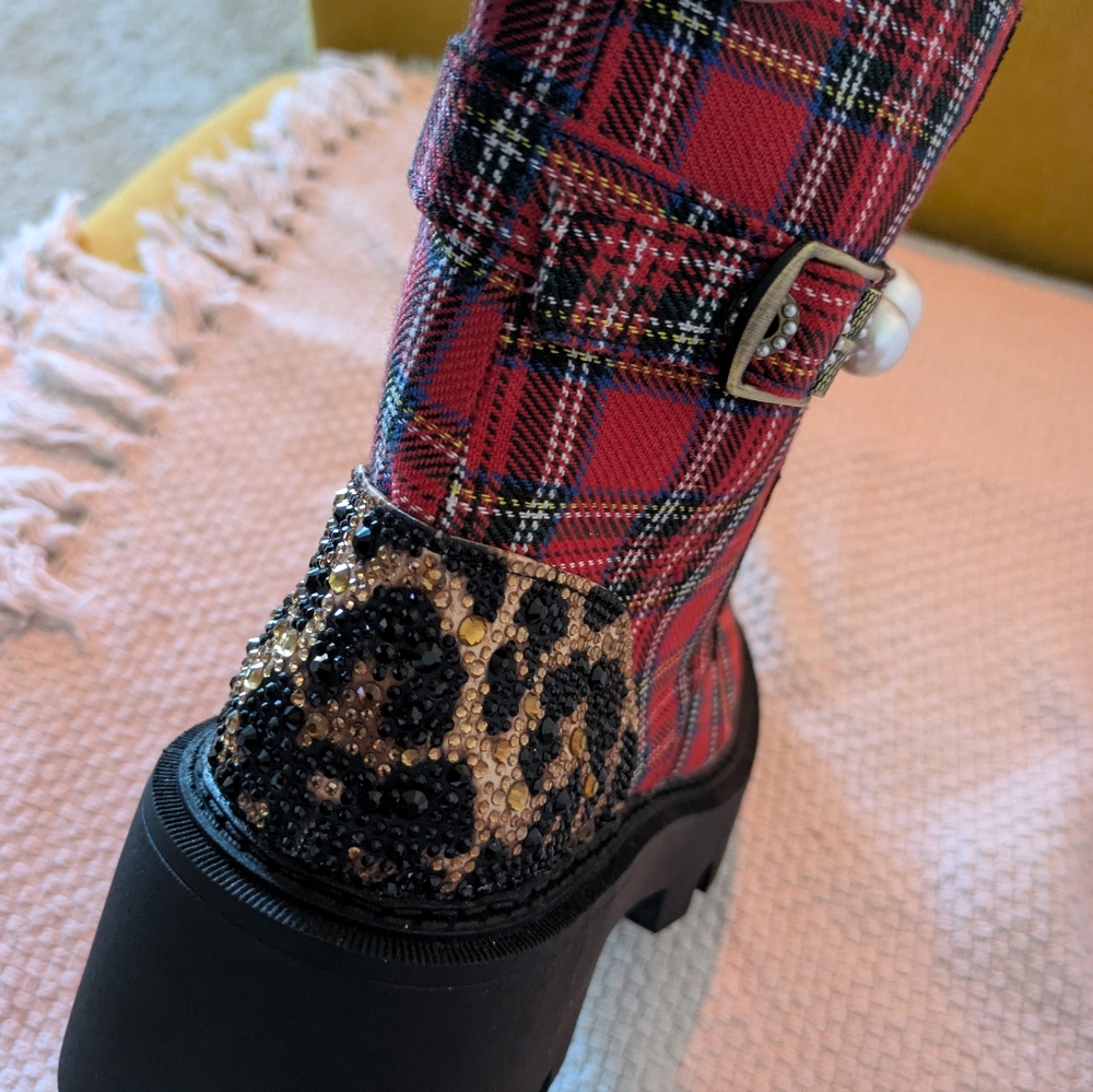 Betsey JohnsonWomen's Jonnie Embellished Combat Booties - Picture 7 of 7